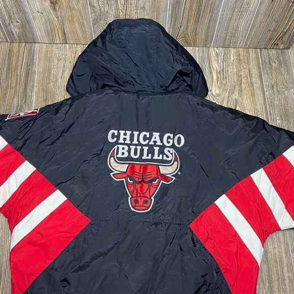 NWT Vintage 90's Starter Chicago Bulls NBA Pullover Puffer Jacket, Size Large - Picture 15 of 16